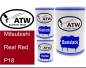 Preview: Mitsubishi, Real Red, P18: 500ml Lackdose + 500ml Klarlack + 250ml Härter - Set, von ATW Autoteile West.
